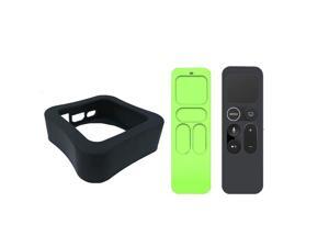 Remote Covers and TV Box Case Compatible with Apple TV 4K 4th 5th Gen Siri Remote, Silicone Remote Cover Glow in The Dark - Green+Black Remote Covers and TV Box Case Compatible with Apple TV 4K 4th 5th Gen Siri Remote, Silicone Remote Cover Glow in The Dark - Green+Black