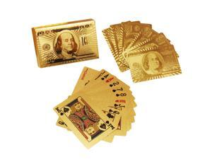 24K Karat Gold Golden Foil Plated Poker Playing Card with Certificate US Pattern 24K Karat Gold Golden Foil Plated Poker Playing Card with Certificate US Pattern