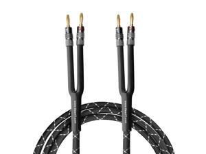 GearIT 12AWG Premium Heavy Duty Braided Speaker Wire (3 Feet) with Dual Gold Plated Banana Plug Tips - Oxygen-free Copper (OFC) Construction, Black GearIT 12AWG Premium Heavy Duty Braided Speaker Wire (3 Feet) with Dual Gold Plated Banana Plug Tips - Oxygen-free Copper (OFC) Construction, Black