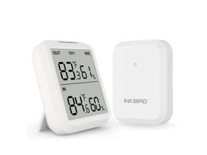 Inkbird ITH-20R Digital Hygrometer Indoor Outdoor Wireless Receiver Thermometer with Accurate Temperature Display for House Kitchen Baby Room Courtyard Brewhouse and Public Places Rainproof Function