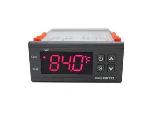 Inkbird 110V All-Purpose Digital Temperature Controller Fahrenheit and Centigrade Thermostat with Sensor 2 Relays ITC-1000 for Refrigerator Fermenter