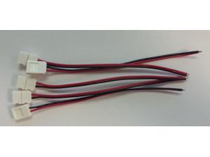 5x 8mm 3528 LED Light Strip to Wire Connector PCB Adapter 2 Pin Single Color by Autolizer 5x 8mm 3528 LED Light Strip to Wire Connector PCB Adapter 2 Pin Single Color by Autolizer