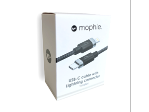 Mophie 1M Black MFi USB-C to Lightning Connector Charge & Sync Cable Mophie 1M Black MFi USB-C to Lightning Connector Charge & Sync Cable
