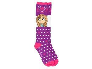 Disney Frozen Knee High Anna White Dot Socks Size 6-8 Disney Frozen Knee High Anna White Dot Socks Size 6-8