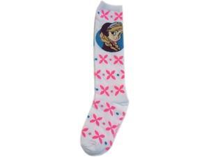 Disney Frozen Anna Knee High Size 6-8 Socks White and Pink Gift Great! Disney Frozen Anna Knee High Size 6-8 Socks White and Pink Gift Great!