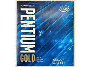 Intel Pentium Gold G5600F Coffee Lake Dual-Core, 4-Thread, 3.9 GHz LGA 1151 (300 Series) 54W BX80684G5600F Desktop Processor Without Graphics