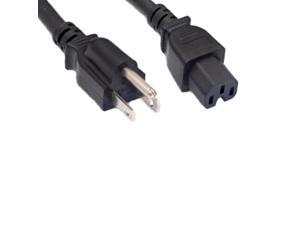 Kentek 8 Feet Ft US AC Power Cord Three Prongs 3 Prong NEMA 5-15P to IEC320 C15 18 AWG 10A 125V Black for Connect network hardware by Cisco HP