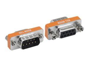 Kentek Mini DB9 Male to Female M/F Serial/AT Null Modem Mini Adapter Gender Changer Coupler RS-232 Crossover Data Transfer
