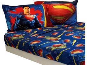 Superman Full Sheet Set 4pc Super Steel Bedding Accessories Superman Full Sheet Set 4pc Super Steel Bedding Accessories