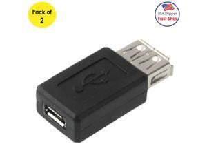 USB 2.0 Type A Female USB To USB Micro Female Plug Adapter Converter, USB Female to Micro USB Female - Pack of 2 USB 2.0 Type A Female USB To USB Micro Female Plug Adapter Converter, USB Female to Micro USB Female - Pack of 2