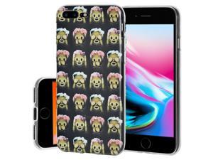 Soft Gel Clear Emoji TPU Skin Case - See Speak Hear No Evil Monkeys for iPhone 8 Plus