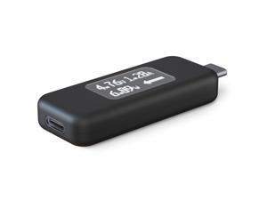 Plugable USB C Power Meter Tester for Monitoring USB-C Connections - Digital Multimeter for USB-C Cables, Laptops, Phones and Chargers