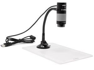 Plugable USB 2.0 Digital Microscope with Flexible Arm Observation Stand Compatible With Windows, Mac, Linux (2MP, 250x Magnification)