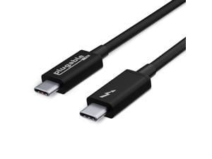 Plugable Thunderbolt 3 Cable 20Gbps Supports 100W (20V, 5A) Charging, 6.6ft / 2m USB C Compatible [Thunderbolt 3 Certified]
