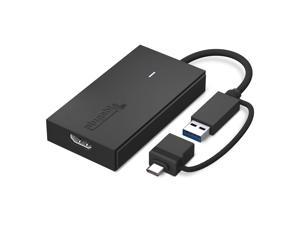 Plugable USB C to HDMI Adapter, Universal Video Graphics Adapter for USB 3.0 and USB-C Macs and Windows, Extend an HDMI Monitor up to 1080p@60Hz