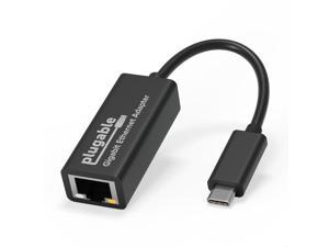 Plugable USB C to Ethernet Adapter Fast and Reliable Thunderbolt or USB C to Gigabit Ethernet Adapter Compatible with Windows Mac iPhone 15 ChromeOS Dell XPS Switch