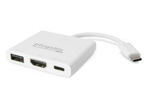 Plugable USB C Mini Dock with HDMI, USB 3.0 and Pass-Through Charging Compatible with 2018 iPad Pro, 2018 MacBook Air, Dell XPS 13\15, Thunderbolt 3 and More (Supports Resolutions up to 4K@30Hz).