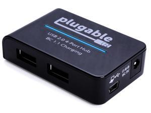 Plugable USB 2.0 4-Port High Speed Hub with 12.5W Power Adapter. Plugable USB 2.0 4-Port High Speed Hub with 12.5W Power Adapter.