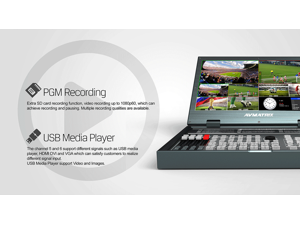 AVMATRIX PVS0615 6CH Multi-Format Video Switcher Portable All-in-One Design with 15.6 inch FHD LCD Display 6 Channel inputs: 4×SDI and 2×DVI-I/HDMI/VGA/USB AVMATRIX PVS0615 6CH Multi-Format Video Switcher Portable All-in-One Design with 15.6 inch FHD LCD Display 6 Channel inputs: 4×SDI and 2×DVI-I/HDMI/VGA/USB