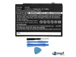 7300mAh A1547 Battery Replacement for Apple iPad Air 2 A1566, iPad Air 2 A1567, iPad 6 (6th Generation) with Installation Tools 7300mAh A1547 Battery Replacement for Apple iPad Air 2 A1566, iPad Air 2 A1567, iPad 6 (6th Generation) with Installation Tools