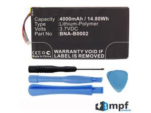 Replacement 4000mAh BNA-B0002, L83-4977-266-01-4 Battery for Barnes & Noble NOOK HD 7, BNRV400, BNTV400 Tablet with Installation Tools