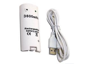 3600mAH Rechargeable Battery Charger Cable for Nintendo Wii Remote Controller 3600mAH Rechargeable Battery Charger Cable for Nintendo Wii Remote Controller