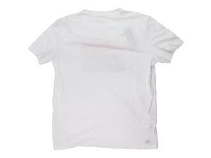 Lacoste Short Sleeve Graphic Large Center Chest Tee  White Size L