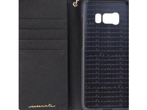CaseMate Folio Wristlet Leather Wallet Case for Samsung Galaxy S8  BlackGold