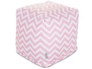 Majestic Home Goods Baby Pink Chevron Small Cube