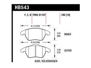 Hawk Performance HB543Z.760 Disc Brake Pad Hawk Performance HB543Z.760 Disc Brake Pad