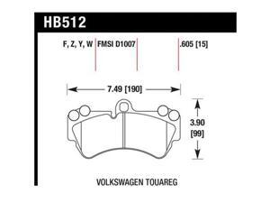 Hawk Performance HB512F.605 Disc Brake Pad Hawk Performance HB512F.605 Disc Brake Pad