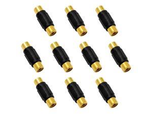 The Wires Zone Gold Plated Female to Female RCA Coupler Barrel 10 Pack The Wires Zone Gold Plated Female to Female RCA Coupler Barrel 10 Pack