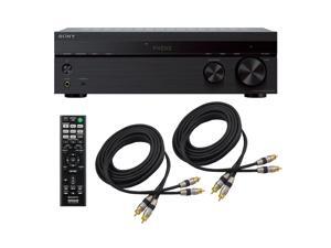 Sony STRDH190 2 Channel Stereo Receiver Phono Inputs and Bluetooth with 2 RCA Cables Combo Sony STRDH190 2 Channel Stereo Receiver Phono Inputs and Bluetooth with 2 RCA Cables Combo