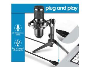 Condenser USB Gaming Microphone Streaming Podcasting Vocal Recording for Mac & Windows