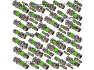50 pack BNC Compression Connector Adapter for RG59 Coax Cable CCTV Camera 50 pack BNC Compression Connector Adapter for RG59 Coax Cable CCTV Camera