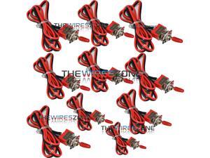 MTS-1 Heavy Duty Pre Wired 6A 12V DC On/Off Toggle Switch Control (10/pack)