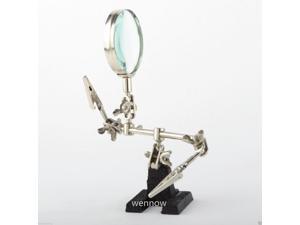 WennoW Helping 3rd Hand Soldering Iron Hobby Tool w/ Vise Clamp & Magnifying Glass WennoW Helping 3rd Hand Soldering Iron Hobby Tool w/ Vise Clamp & Magnifying Glass