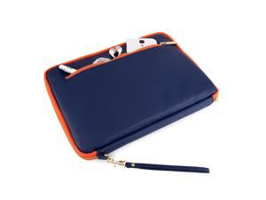 VanGoddy Midnight Blue with Orange Trim Irista sleeve Case for 8.9 to 10.1 inch devices VanGoddy Midnight Blue with Orange Trim Irista sleeve Case for 8.9 to 10.1 inch devices