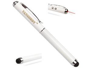 Executive White VanGoddy Stylus Pen with Laser Pointer and LED Light Executive White VanGoddy Stylus Pen with Laser Pointer and LED Light