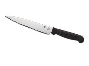 Spyderco Utility Knife Kitchen Cutlery Black Polypropylene Serrated MBS-26 Stainless Knives Spyderco Utility Knife Kitchen Cutlery Black Polypropylene Serrated MBS-26 Stainless Knives