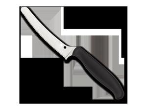 Spyderco Kitchen Cutlery Black Polypropylene Z-Cut Bread Knife BD1N Stainless Knives