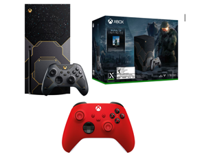 Microsoft  Xbox Series X - Halo Infinite Limited Edition - Black bundle with one controller (Pulse Red)
