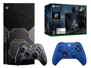 Microsoft Xbox Series X - Halo Infinite Limited Edition - Black bundle with one controller (Shock Blue)