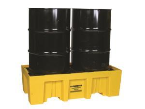 Eagle Mfg - 1620 - Eagle Yellow High Density Polyethylene 4000 lb 66 gal Spill Pallet - Supports 2 Drums - 26 1/4 in Eagle Mfg - 1620 - Eagle Yellow High Density Polyethylene 4000 lb 66 gal Spill Pallet - Supports 2 Drums - 26 1/4 in