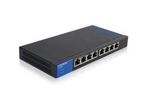 Linksys 8-Port Desktop Gigabit PoE Switch 2 Layer Supported Wall Mountable