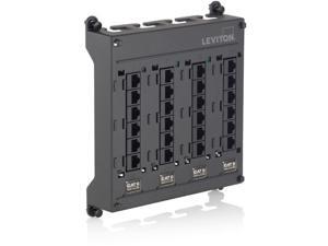 Leviton - 476TM-624 - Leviton Twist & Mount Patch Panel - 24 ports each of Cat 6 - 24 Port(s) - 24 x RJ-45 - Black Leviton - 476TM-624 - Leviton Twist & Mount Patch Panel - 24 ports each of Cat 6 - 24 Port(s) - 24 x RJ-45 - Black