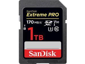 SanDisk  SDSDXXY1T00ANCIN  SanDisk Extreme PRO 1 TB Class 10UHSI U3 SDXC  170 MBs Read  90 MBs Write 