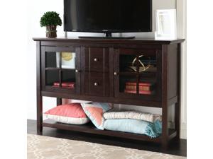 Walker Edison W52C4CTES 53 x 35 in. Wood Console Table TV Stand - Espresso