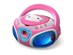 HELLO KITTY KT2025 CD Boom Box with AM/FM Radio & LED Light Show HELLO KITTY KT2025 CD Boom Box with AM/FM Radio & LED Light Show