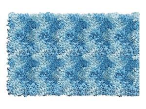 The Rug Market Shaggy Raggy Blue Chevron Door Mats, 2.7x4.7 The Rug Market Shaggy Raggy Blue Chevron Door Mats, 2.7x4.7